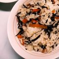 桃のすけ☆☆'s cooksnap of when they made ひじきの煮物が残ったら・・・ひじきご飯♪.