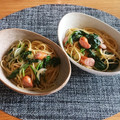 RYOCO∞'s cooksnap of when they made ほうれん草とウィンナの和風パスタ.