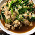 ハッピーの母's cooksnap of when they made 簡単たれ使用☆豚肉とほうれん草の炒め物.