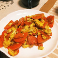 はっぴーゆりもん＊'s cooksnap of when they made にんじんと卵で簡単な炒め物.