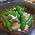 酒を飲みたい's cooksnap of when they made スナップえんどうと油揚げの煮物.