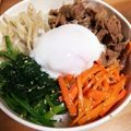 k_h_h_papa's cooksnap of when they made 簡単ナムルでビビンバ丼！.