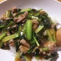 miumini's cooksnap of when they made 豚こまと小松菜のあんかけご飯.