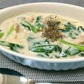◯usa◯'s cooksnap of when they made ほうれん草と鶏肉のクリーム煮.