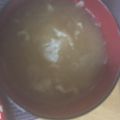 ﾌﾞﾚﾝﾀﾞ's cooksnap of when they made 新玉と半熟卵の生姜入トロトロ味噌汁 ❤️.