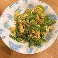 ながぴー♧'s cooksnap of when they made カブの葉副菜☆カブの葉の玉子とじ☆.
