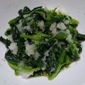 ナーちゃん's cooksnap of when they made ほうれん草のお浸しじゃこおろし和え.