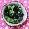 ＊れいぴん＊'s cooksnap of when they made わかめときゅうりのじゃこ生姜和え.