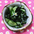 ＊れいぴん＊'s cooksnap of when they made わかめときゅうりのじゃこ生姜和え.