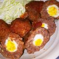 ハチそば粉's cooksnap of when they made 揚げずに煮込むスコッチエッグ.