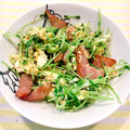さくそらなぎー's cooksnap of when they made 豆苗と厚切りベーコンの卵とじ炒め☆.