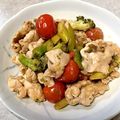 クロップホッパー's cooksnap of when they made 彩り☆アスパラとミニトマトの豚コマ炒め☆.