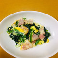 yuryさん's cooksnap of when they made ほうれん草とベーコンの玉子炒め♪.