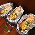 キョーマキ's cooksnap of when they made トースター15分★鮭とコーンのホイル焼き.