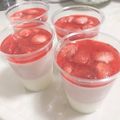 Yummyuk's cooksnap of when they made 簡単♪♪可愛い❤牛乳プリン苺ムース.