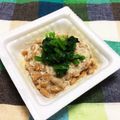 らて♪'s cooksnap of when they made 納豆のかさまし（ほうれん草編）.
