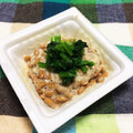 らて♪'s cooksnap of when they made 納豆のかさまし（ほうれん草編）.
