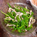 クック8E1W59☆'s cooksnap of when they made ピーマンとしめじのむしあえ.