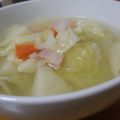 たじ満塁's cooksnap of when they made 圧力鍋★とりハムのスープでポトフ.