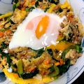 crystaI's cooksnap of when they made 豚ひき肉のニラ玉丼.