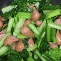 アピナス's cooksnap of when they made 簡単ヘルシー小松菜とウインナーの炒め物.