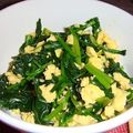 ayumoa's cooksnap of when they made 給食の味☆いり卵ほうれん草.