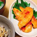82♡'s cooksnap of when they made 暑い時には！辛い鶏ささみコチジャン炒め.