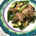 y____○'s cooksnap of when they made あっさり塩味♪キュウリと豚肉の塩昆布炒め.