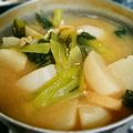 みのすけgo's cooksnap of when they made ほうれん草かぶ油揚げの味噌汁.