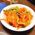 bigbig123's cooksnap of when they made 小松菜と人参の丸鶏ナムル.