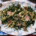 ひこモチ's cooksnap of when they made おかひじきとベーコンの玉子炒め.