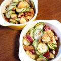 ♪さぁーちゃん♪'s cooksnap of when they made たこときゅうりの香ばし油揚げの酢の物.