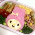 いちごジャム44's cooksnap of when they made キャラ弁☆マイメロちゃんのひな祭り弁当.