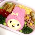 いちごジャム44's cooksnap of when they made キャラ弁♪マイメロ♪バレンタイン風♪.