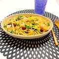 asucass's cooksnap of when they made 帆立と豆苗のスパゲティ（健康食）.