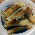 ひろ☆はる❇︎ママ's cooksnap of when they made シンプル☆餃子の皮で海苔チーズ揚げ.