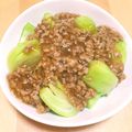 ステルトミチル's cooksnap of when they made チンゲン菜の和風そぼろあんかけ.