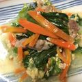 さとみんみん☆'s cooksnap of when they made 豚肉とレタスの卵炒め.