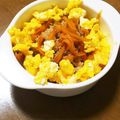 chip☆☆'s cooksnap of when they made カラフル三色♪鶏そぼろ丼.