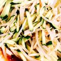 ぴの¥'s cooksnap of when they made 簡単☆ヘルシー☆もやしときゅうりのナムル.
