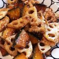 kanjuna's cooksnap of when they made レンコンとかぼちゃの甘辛炒め.