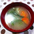 ﾁｲﾁｬﾝﾏﾏ's cooksnap of when they made ごま油で焼いて焼いて味噌汁.