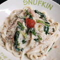 ゆるмαмα's cooksnap of when they made 鮭とほうれん草のクリームうどん.