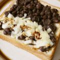 ＊実月＊'s cooksnap of when they made 小豆あんきな粉チーズトースト.