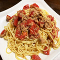 ジジ子ฅ•ω•ฅ's cooksnap of when they made 簡単♪トマトと蟹缶の冷製パスタ☆.