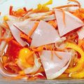 yopimikko's cooksnap of when they made だしまろ酢で★ハムと玉ねぎのマリネ.