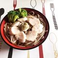※ぴーまん's cooksnap of when they made サラダチキンで簡単☆冷たい鶏山葵うどん.