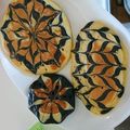 よぉぎゅると's cooksnap of when they made 竹炭パウダーでホットケーキアート.