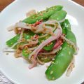 ☆ばた〜すこっち☆'s cooksnap of when they made さやえんどうのゴマゴマ～.