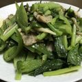 なるこォ's cooksnap of when they made 豚肉と小松菜★ピーマンの炒めもの♪.